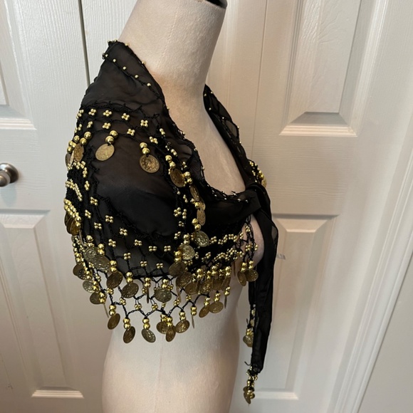 Women’s scarf with coins - Picture 6 of 9